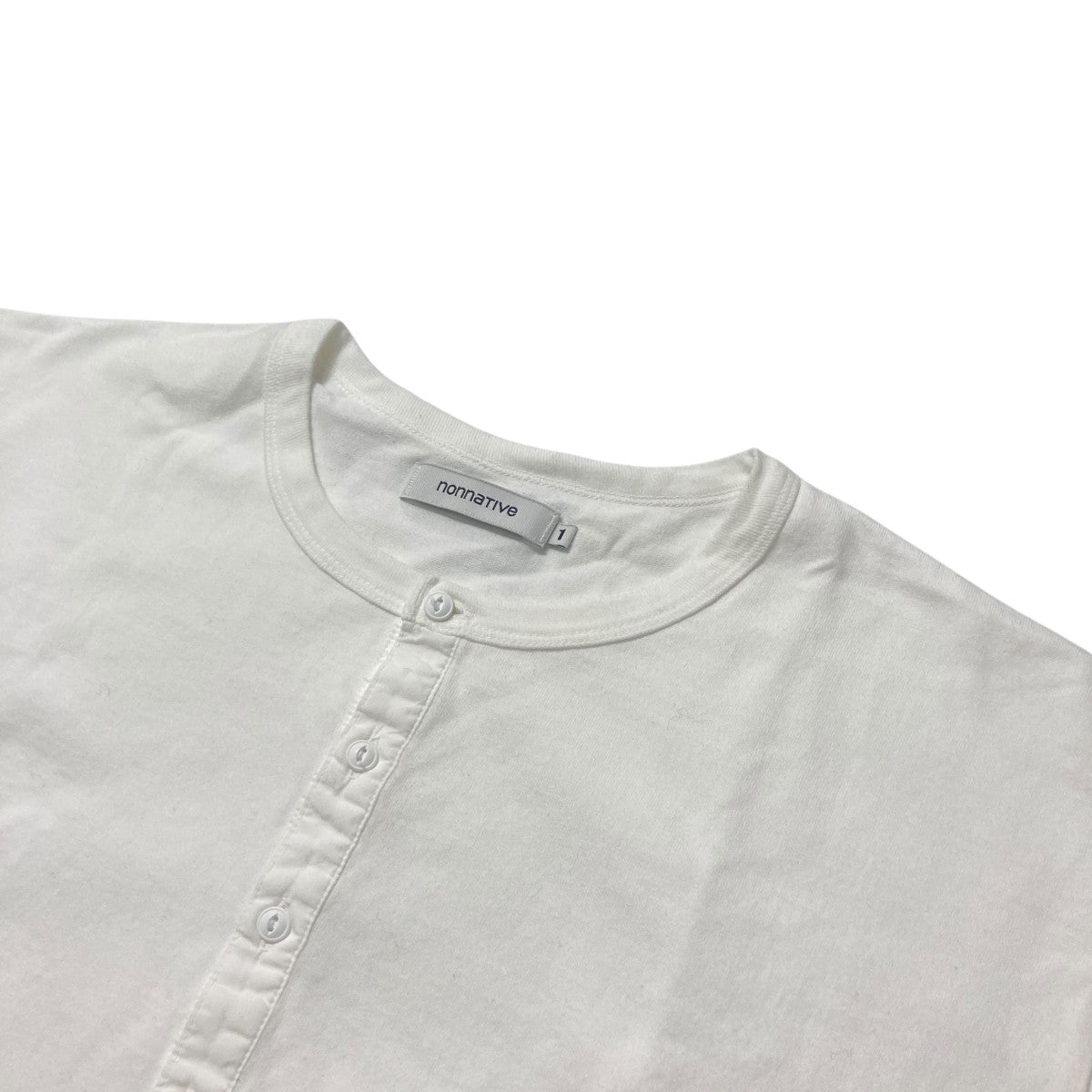 25SSDWELLER S S HENLEY NECK TEE COTTON JERSEY OVERDYEDヘンリーネックカットソーNN C4619