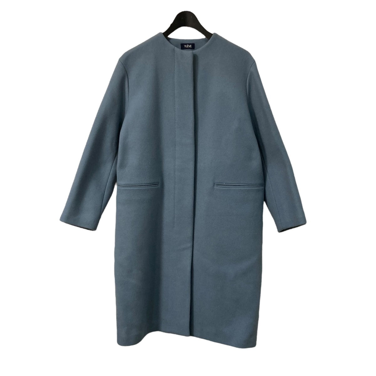 YLEVE(イレーヴ) super100's ダブルメルトンノーカラーコート