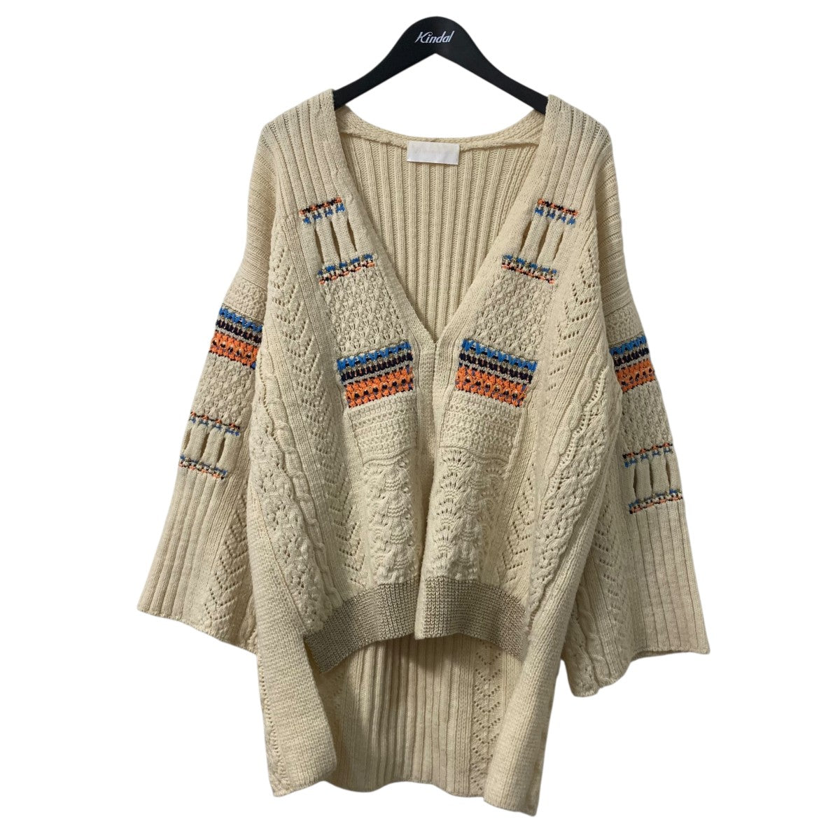 まめごん Spots Pattern Knitted Croped Top