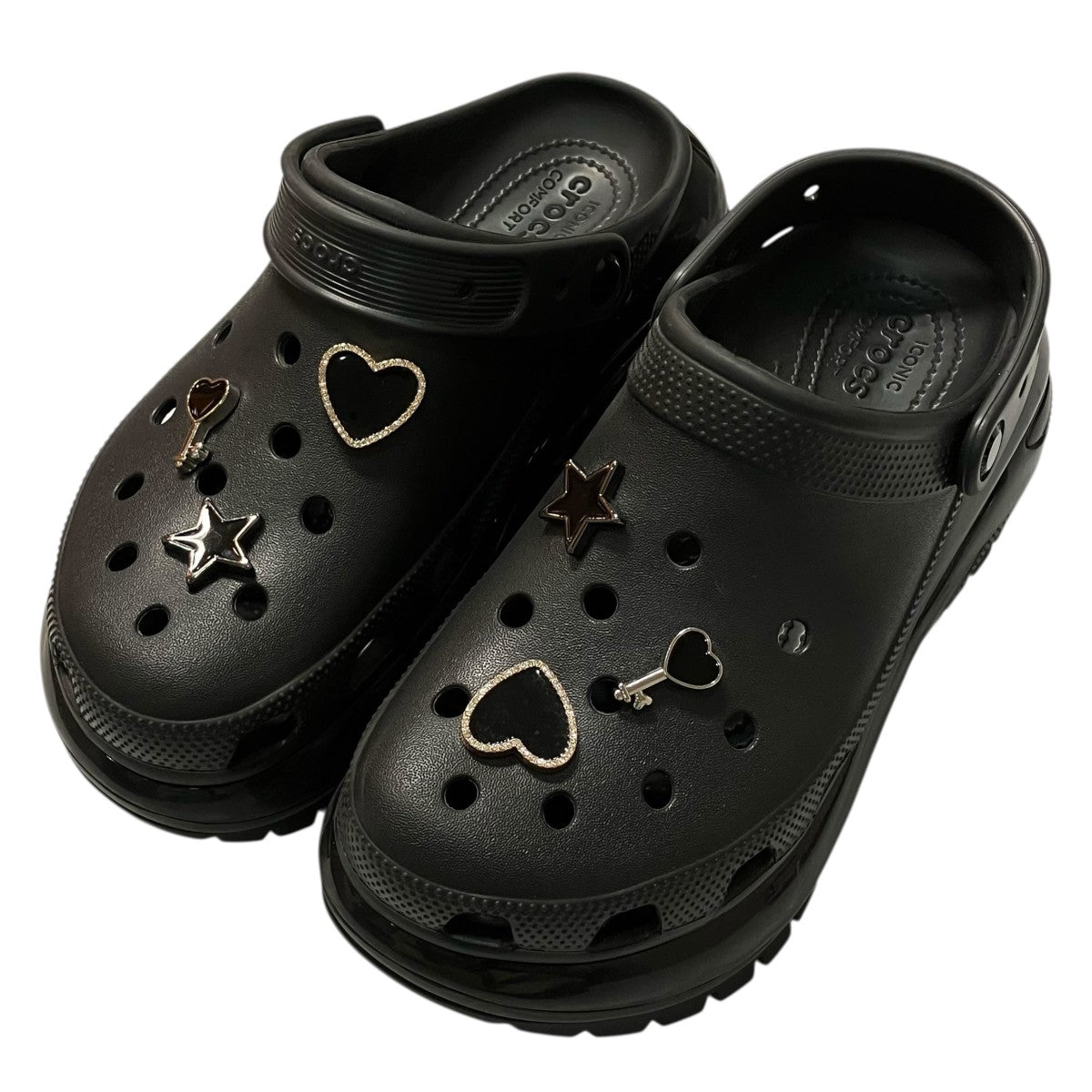 crocs(クロックス) MEGA CRUSH CROG厚底サンダル ブラック サイズ W8