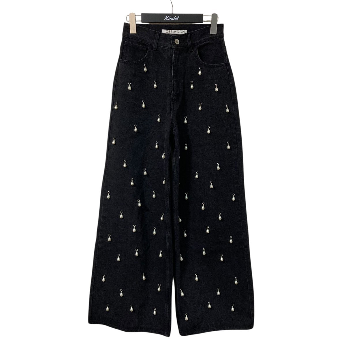 JOSE MOON(ジョゼムーン) WIDE DENIM PANTS with PEARLパールワイド