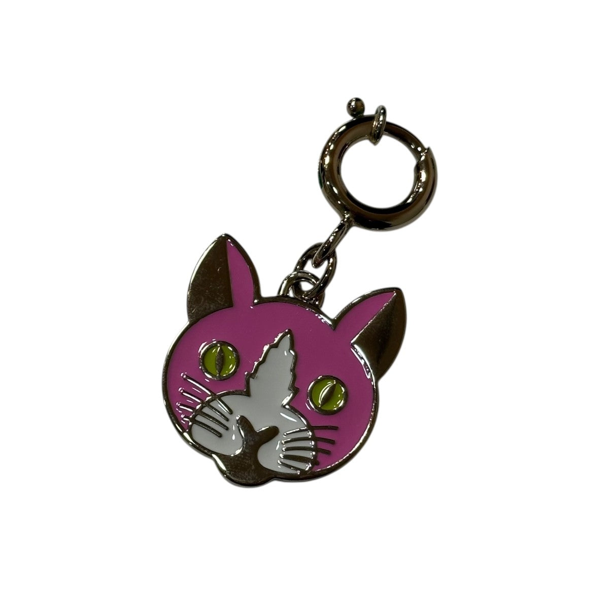 GUCCI(グッチ) キャット シェイプ バッグ チャームキーホルダー ピンク