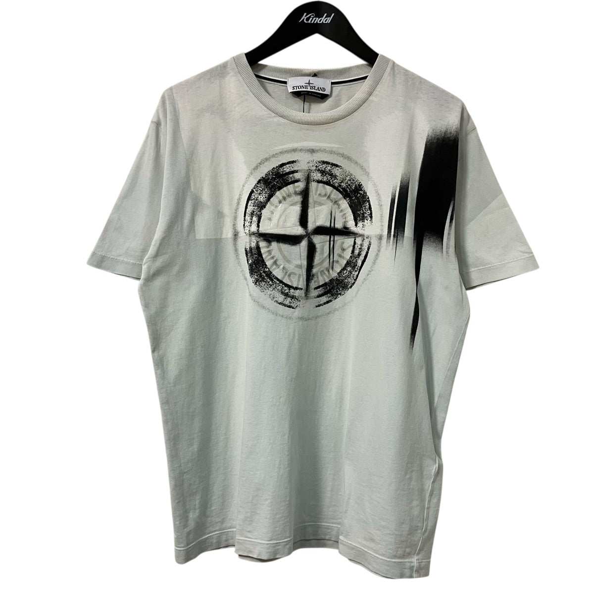 95ss/ストーンアイランド/ストライプ/プルオーバー/ロゴ/2XL/グレー STONE ISLAND(ストーンアイランド) フロントプリントTシャツ77152NS88