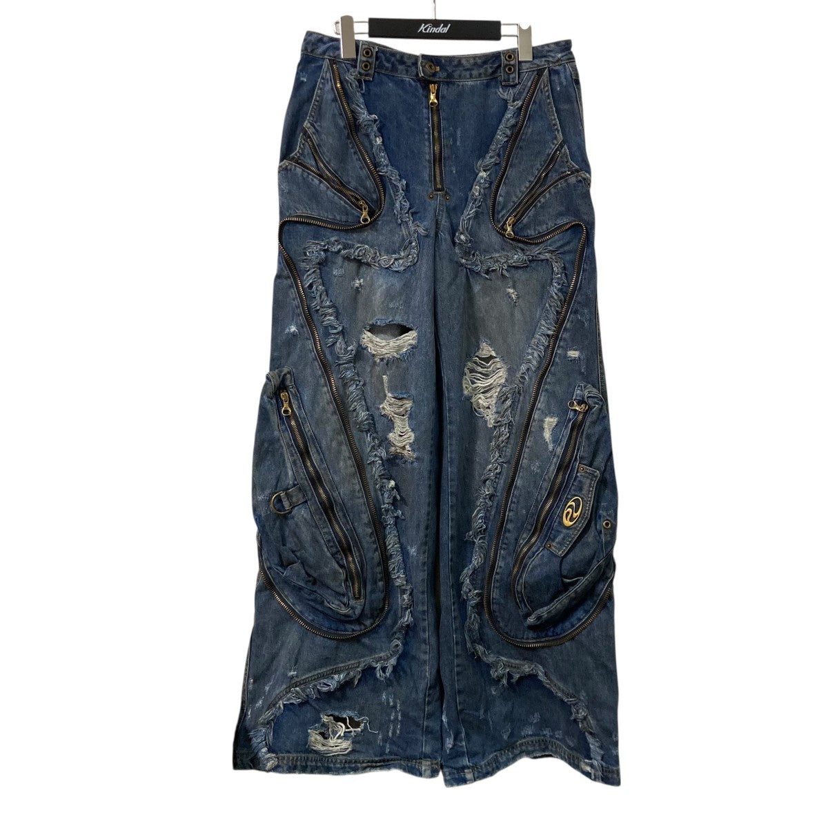 alien dirty denim jeansワイドデニムパンツ