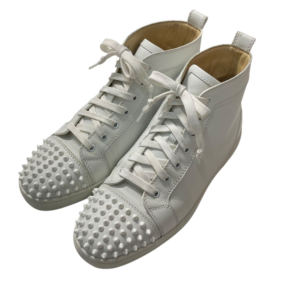 美品 27cm◎Christian Louboutin ハイカットスニーカー 白 Christian Louboutin(クリスチャンルブタン) ハイカットスニーカー
