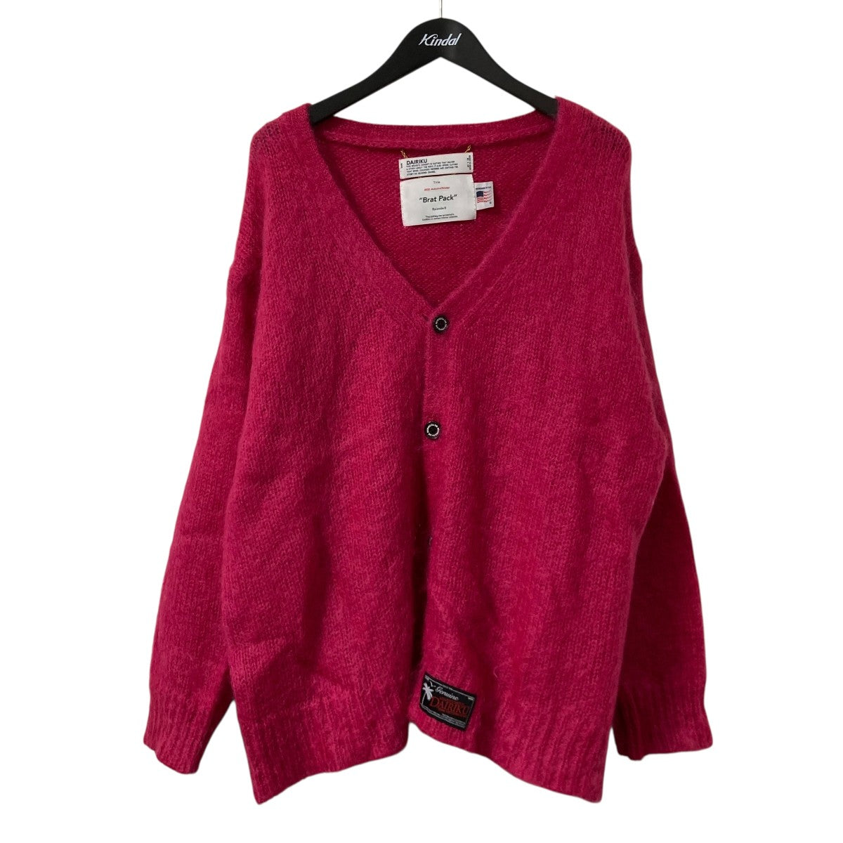 トップス DAIRIKU 21AW Molly mohair knit cardigan DAIRIKU(ダイリク) 21AWMolly Mohair Knit Cardiganモヘヤ混Vネック