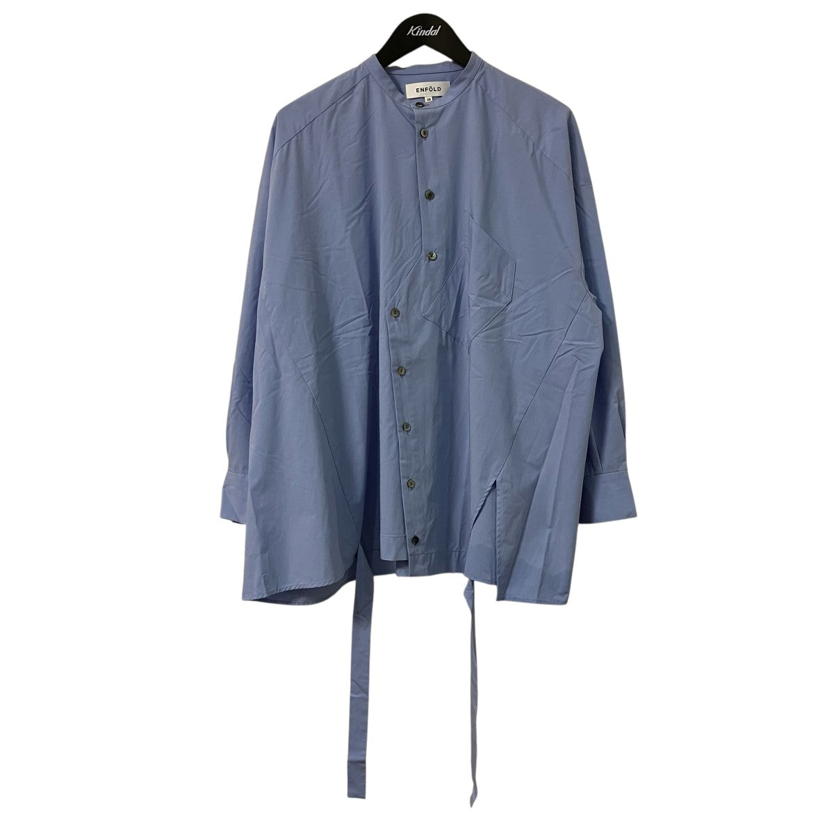 ENFOLD(エンフォルド) 25SSWIDE BOX SHIRTスタンドカラーフレアシャツ