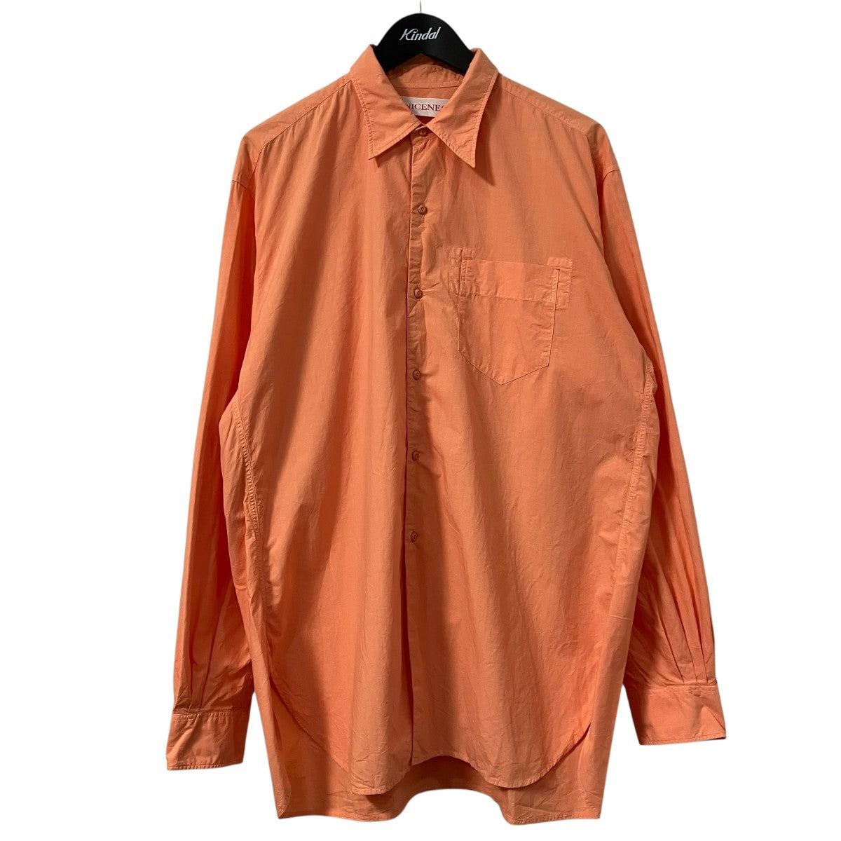 NICENESS KHANナイスネス カーン D.RED オープカラーシャツ NICENESS(ナイスネス) 22AW長袖シャツNN Y02BF22 NN Y02BF22 サーモン