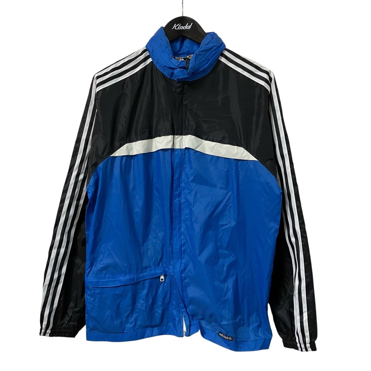 adidas(アディダス) ナイロンジャケット ブラック×ブルー サイズ S 