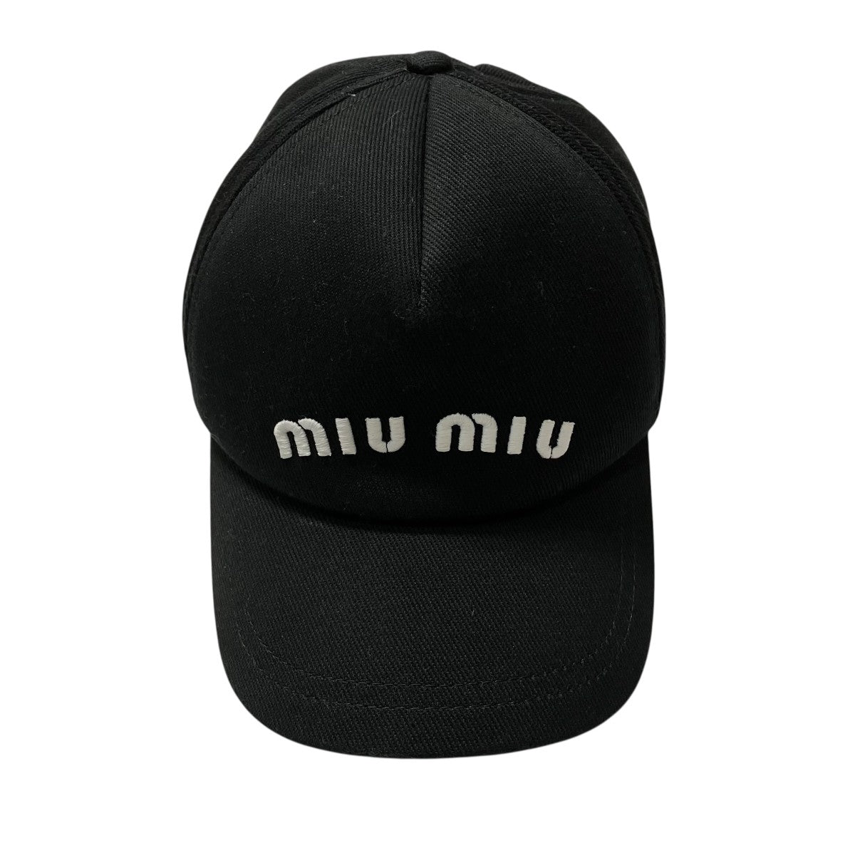 MIU MIU(ミュウミュウ) フロント刺繍キャップ5HC179 5HC179 ブラック