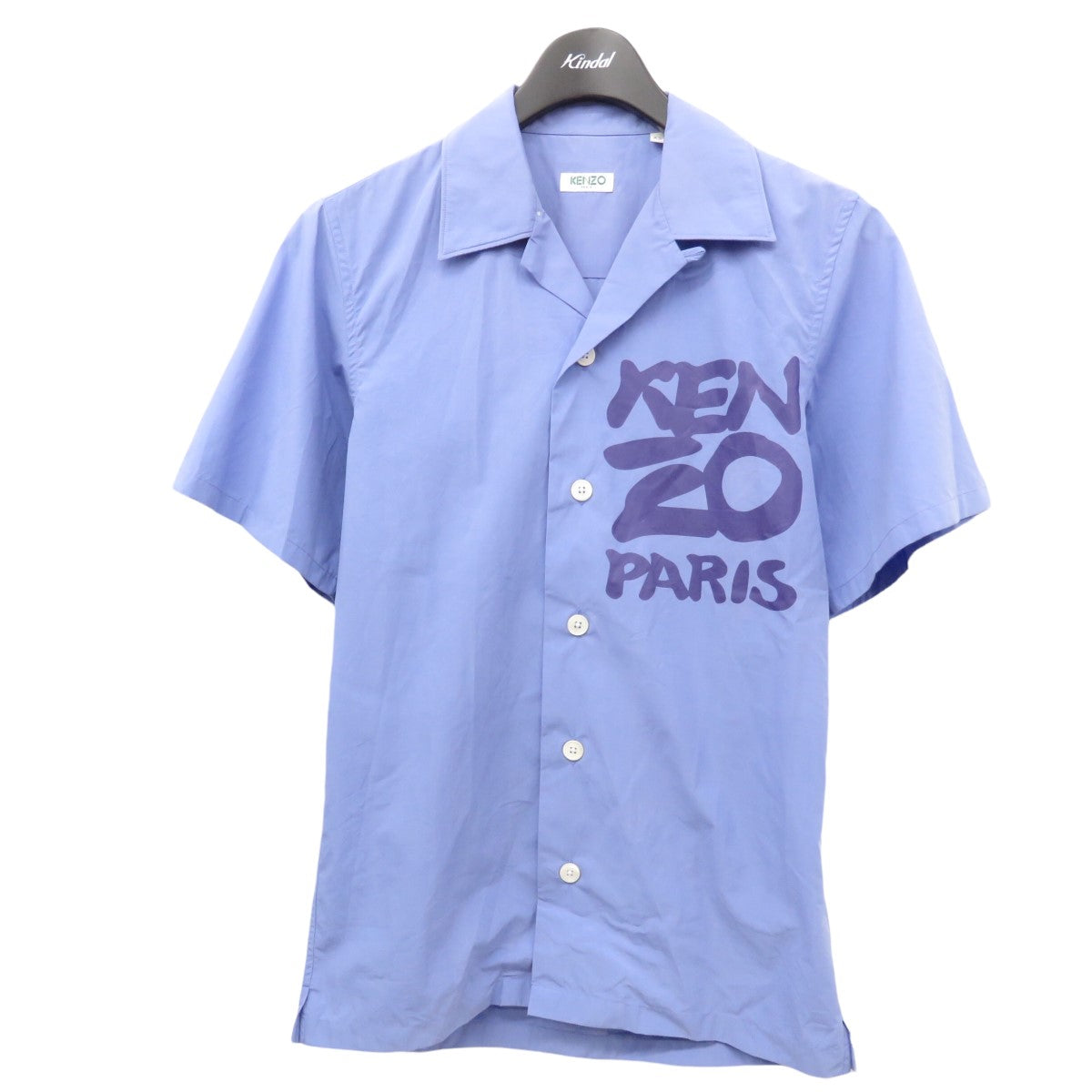 KENZO(ケンゾー) Kanji Logo Opencollar SS Shirt オープンカラーシャツ FA55CH5291NC ブルー サイズ  15｜【公式】カインドオルオンライン ブランド古着・中古通販【kindal】
