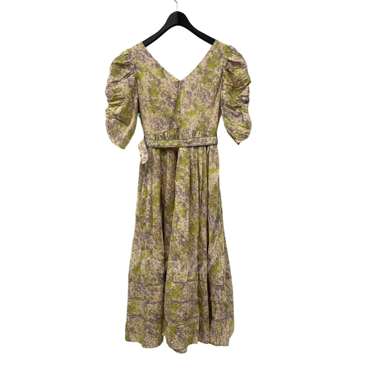 La La Floral Belted Dress メランジュプリントドレス 122151186
