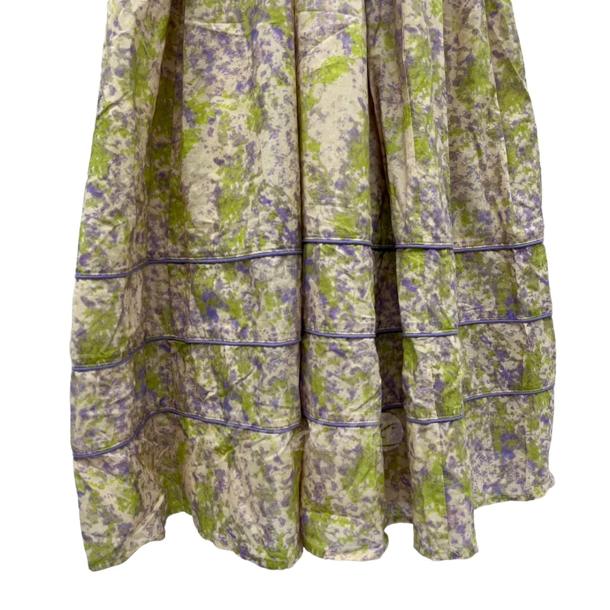 La La Floral Belted Dress メランジュプリントドレス 122151186