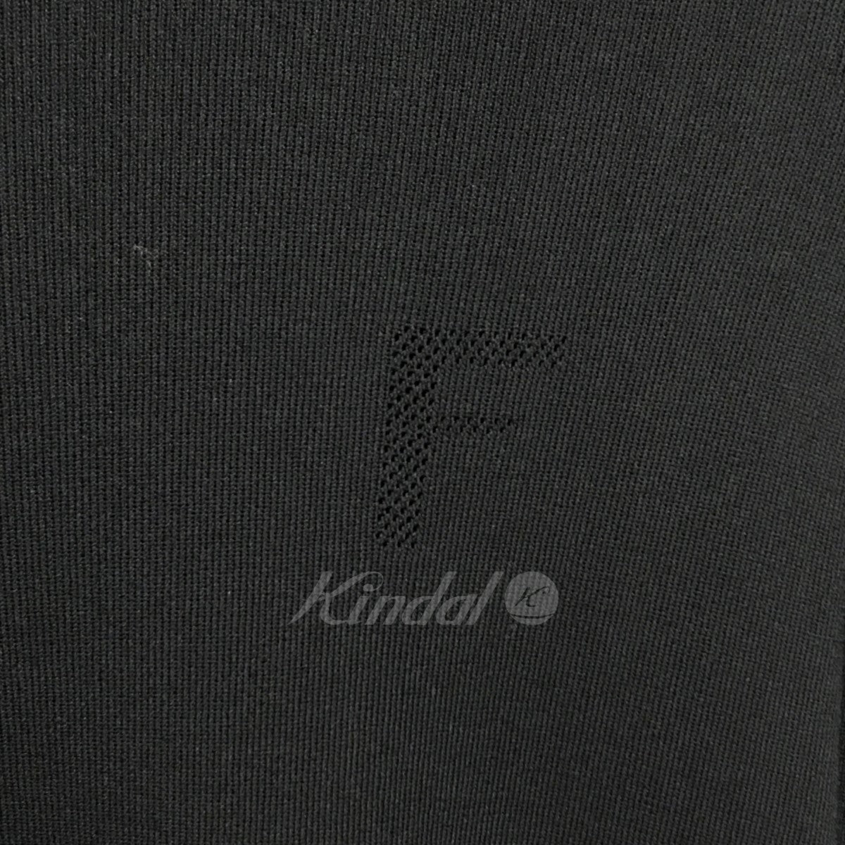 F・T Knit 透かしロゴレーヨン混ニット セーター 胸ロゴ 39678