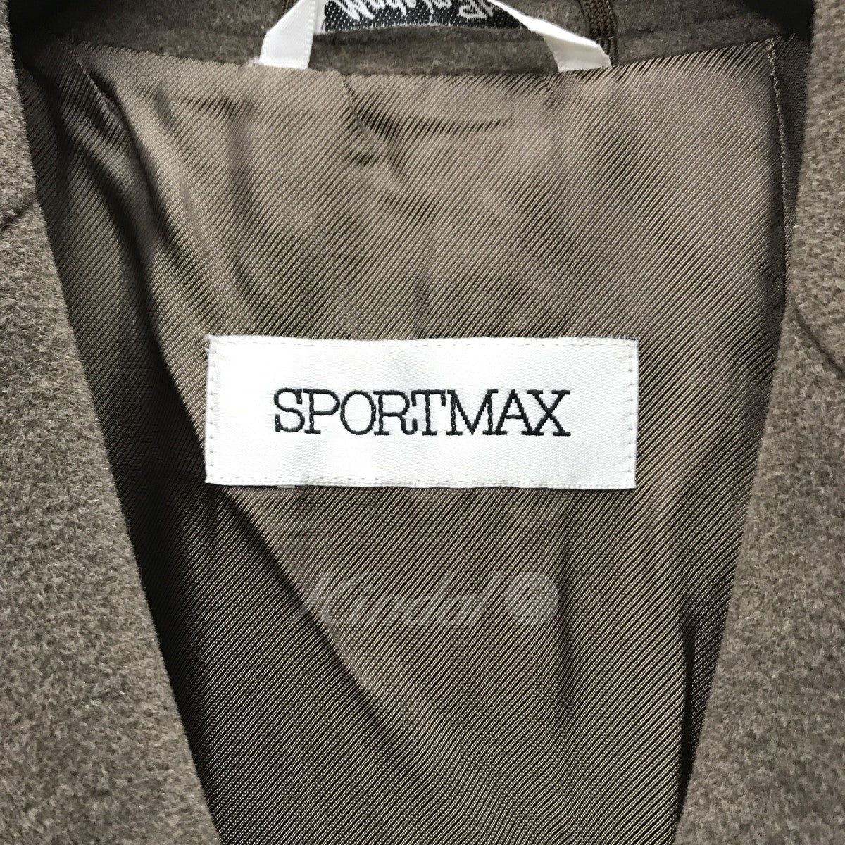 アンゴラ混 ダブルチェスターベルテッドコート