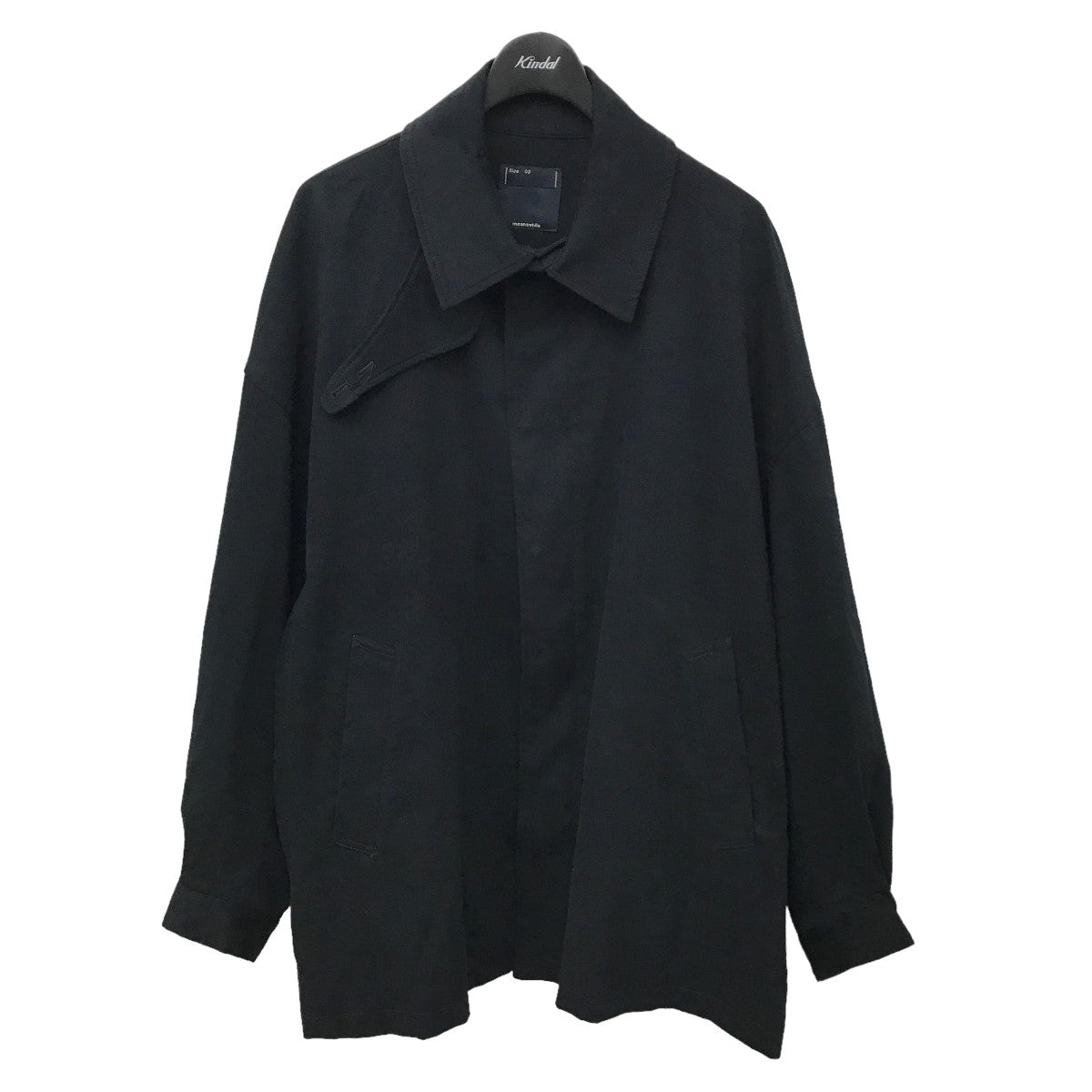 meanswhile(ミーンズワイル) Satin Flannel Over Short Coat オーバー ...