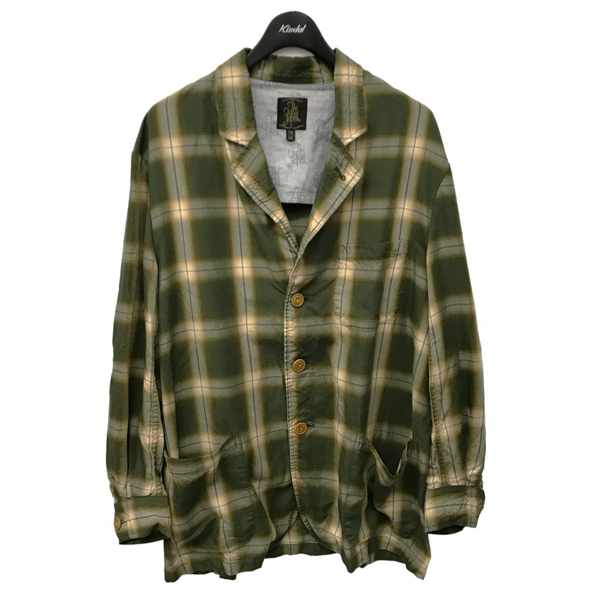 The Stylist Japan(ザ スタイリスト ジャパン) OMBRE CHECK SHIRT JAKET オンブレーチェックシャツジャケット  TSJJ-31006 グリーン×ベージュ サイズ L｜【公式】カインドオルオンライン ブランド古着・中古通販【kindal】