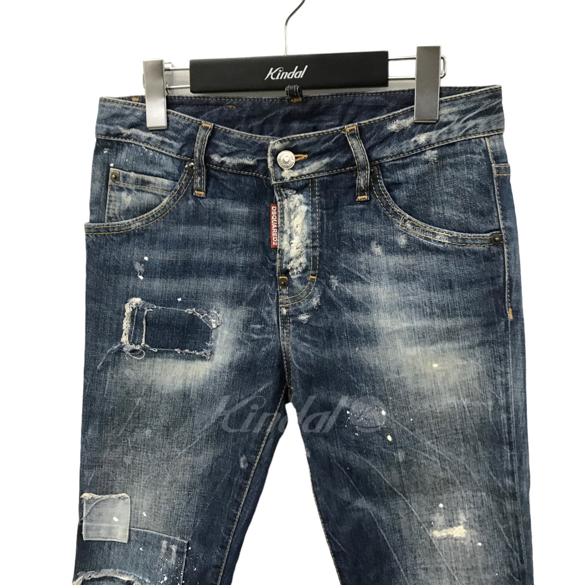 Cool Girl Jean クラッシュ&ペイント加工 デニムパンツ S72LA0958