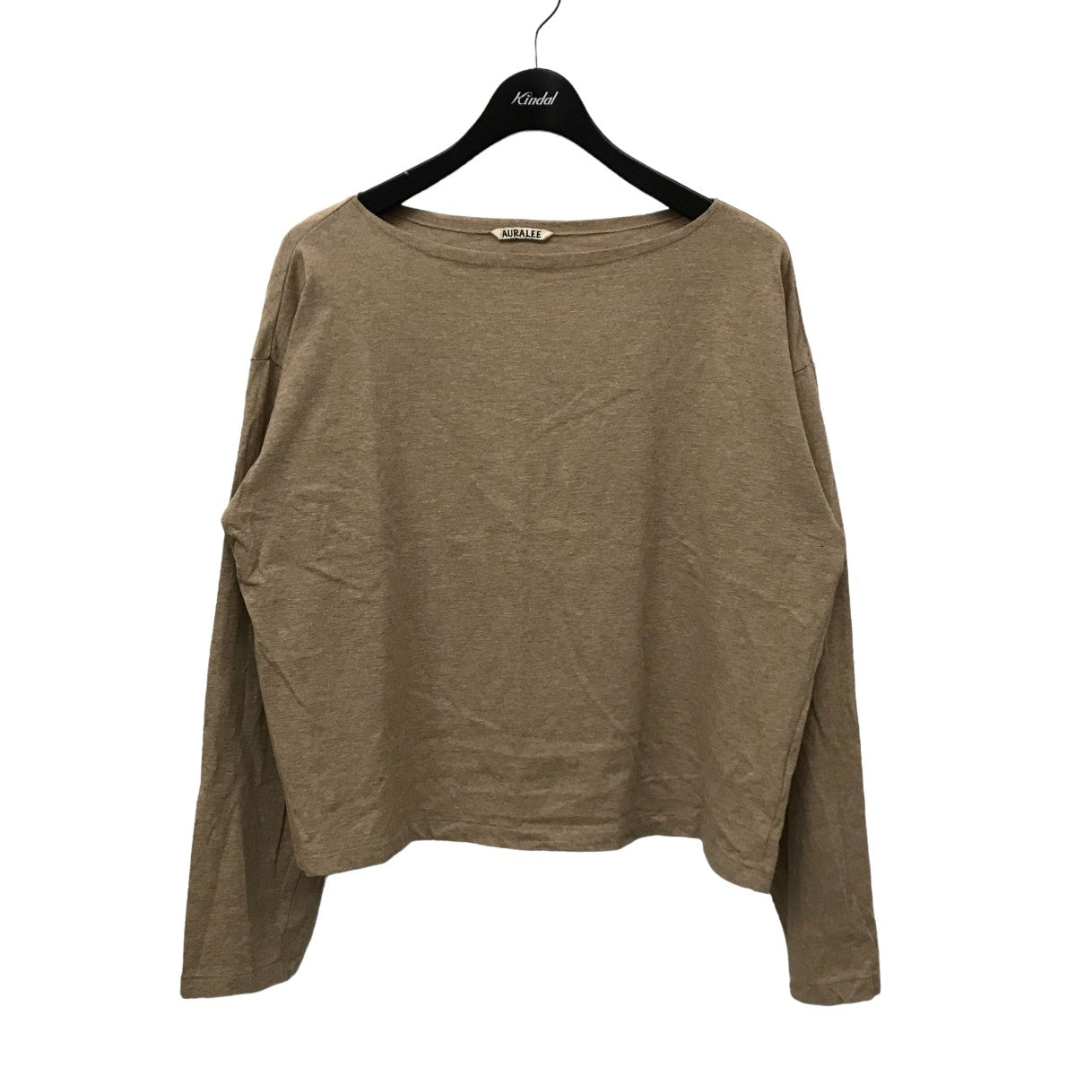 AURALEE(オーラリー) 23SS HARD TWIST COTTON CASHMERE BOAT NECK L／S TEE A23SB03CC  ベージュ サイズ 14｜【公式】カインドオルオンライン ブランド古着・中古通販【kindal】