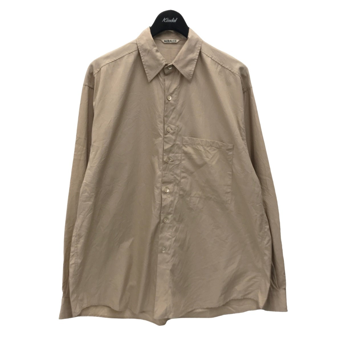 AURALEE(オーラリー) WASHED FINX TWILL BIG SHIRTS ビッグシャツ A9AS02TN A9AS02TN ベージュ  サイズ 17｜【公式】カインドオルオンライン ブランド古着・中古通販【kindal】