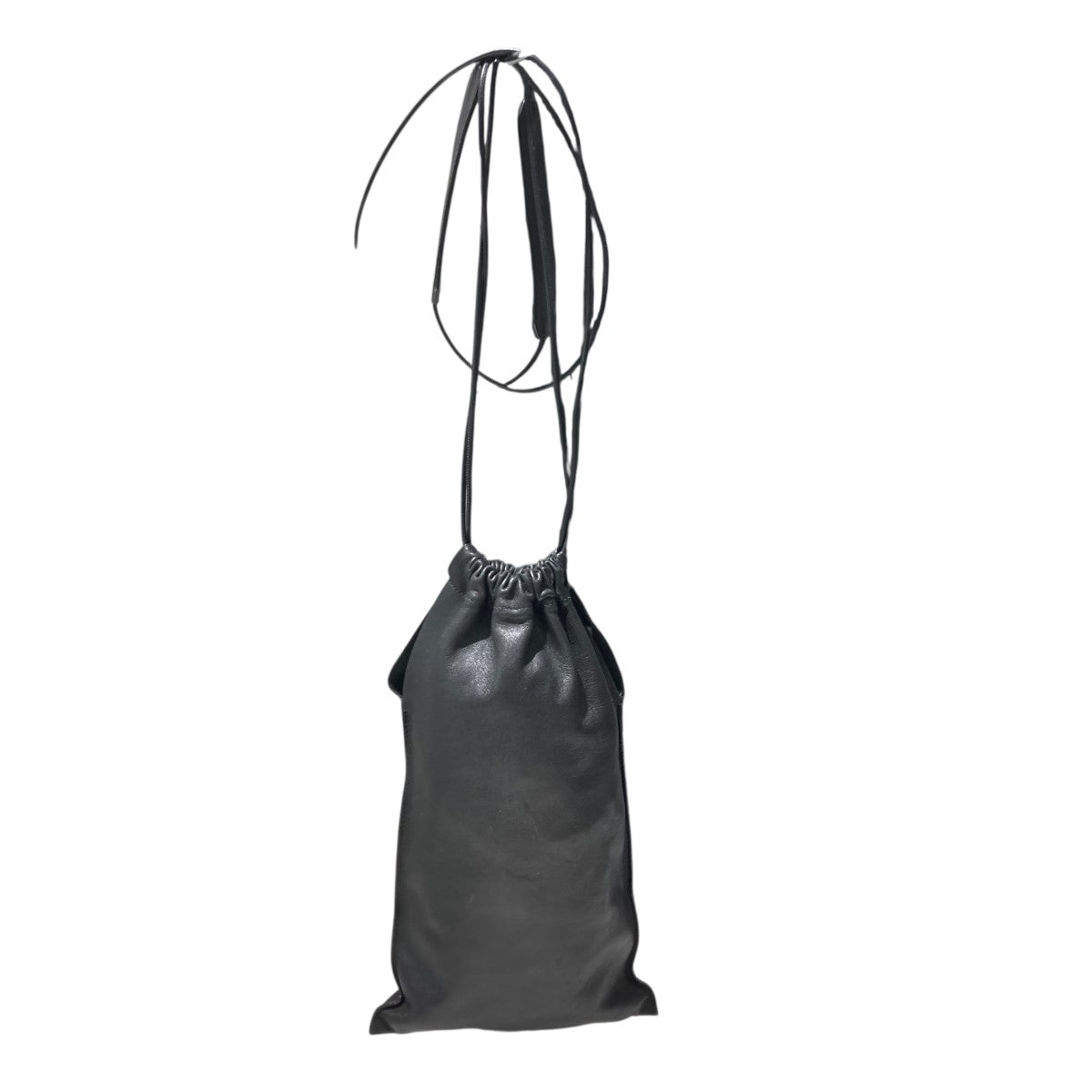 JIL SANDER NAVY 黒レザーショルダーバッグ 巾着 2way JIL SANDER(ジルサンダー) 巾着ショルダーポーチJSWQ853415