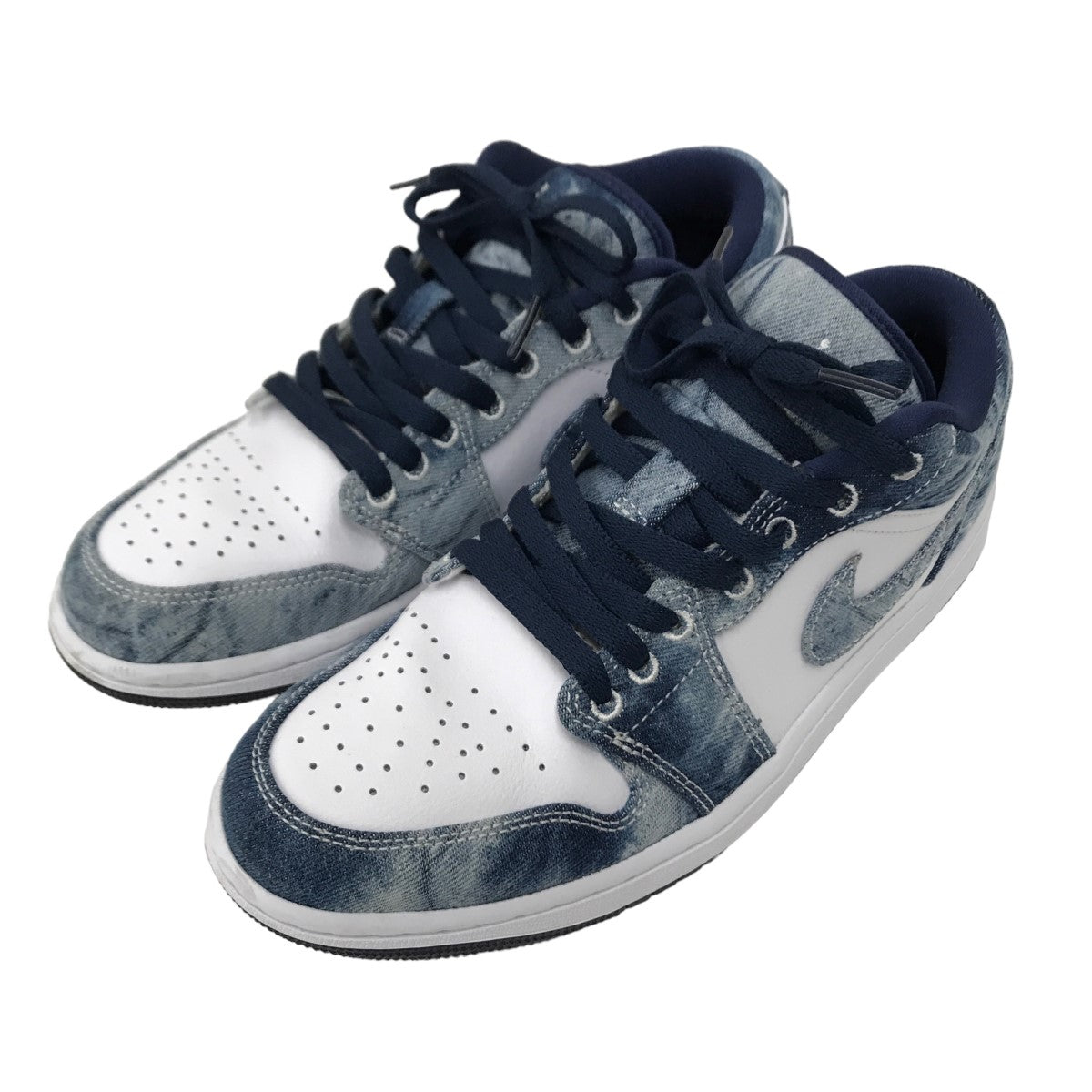 NIKE(ナイキ) AIR JORDAN 1 LOW SE WASHED DENIM スニーカー CZ8455-100 CZ8455-100  ホワイト×インディゴ サイズ 18｜【公式】カインドオルオンライン ブランド古着・中古通販【kindal】