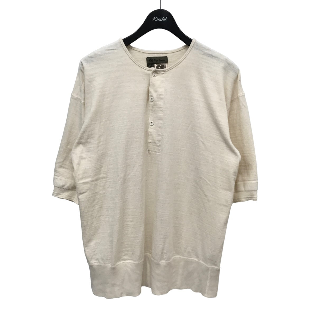 NIGEL CABOURN(ナイジェルケーボン) CC22 HENLEY NECK SHIRT ヘンリーネックTシャツ 80480021000  80480021000 アイボリー サイズ 16｜【公式】カインドオルオンライン ブランド古着・中古通販【kindal】