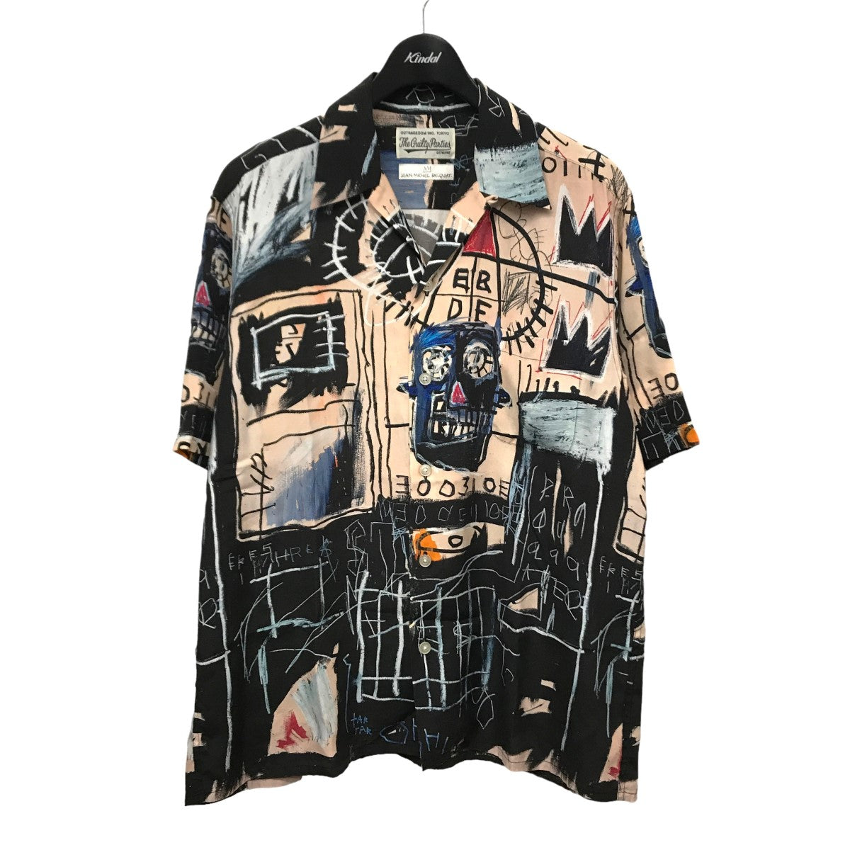 WACKO MARIA×JEAN-MICHEL BASQUIAT S S HAWAIIAN SHIRT TYPE 2 アロハシャツ ベージュ×ブラック  サイズ 15｜【公式】カインドオルオンライン ブランド古着・中古通販【kindal】