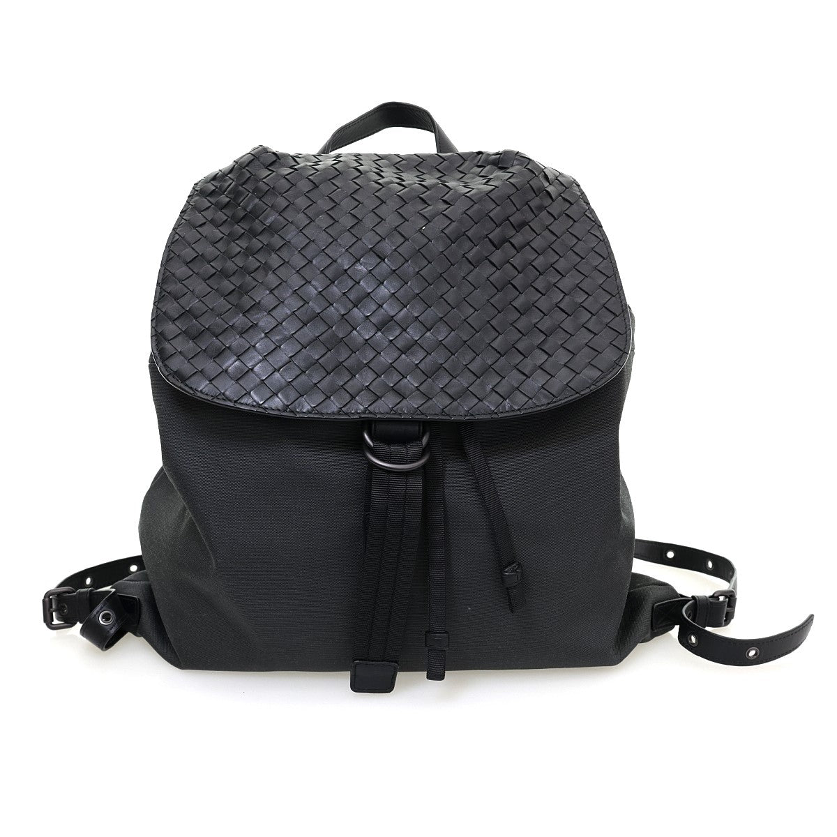 BOTTEGA VENETA(ボッテガヴェネタ) テクニカルキャンバス イントレチャート バックパックリュックサック B08133089 グレー× ブラック｜【公式】カインドオルオンライン ブランド古着・中古通販【kindal】