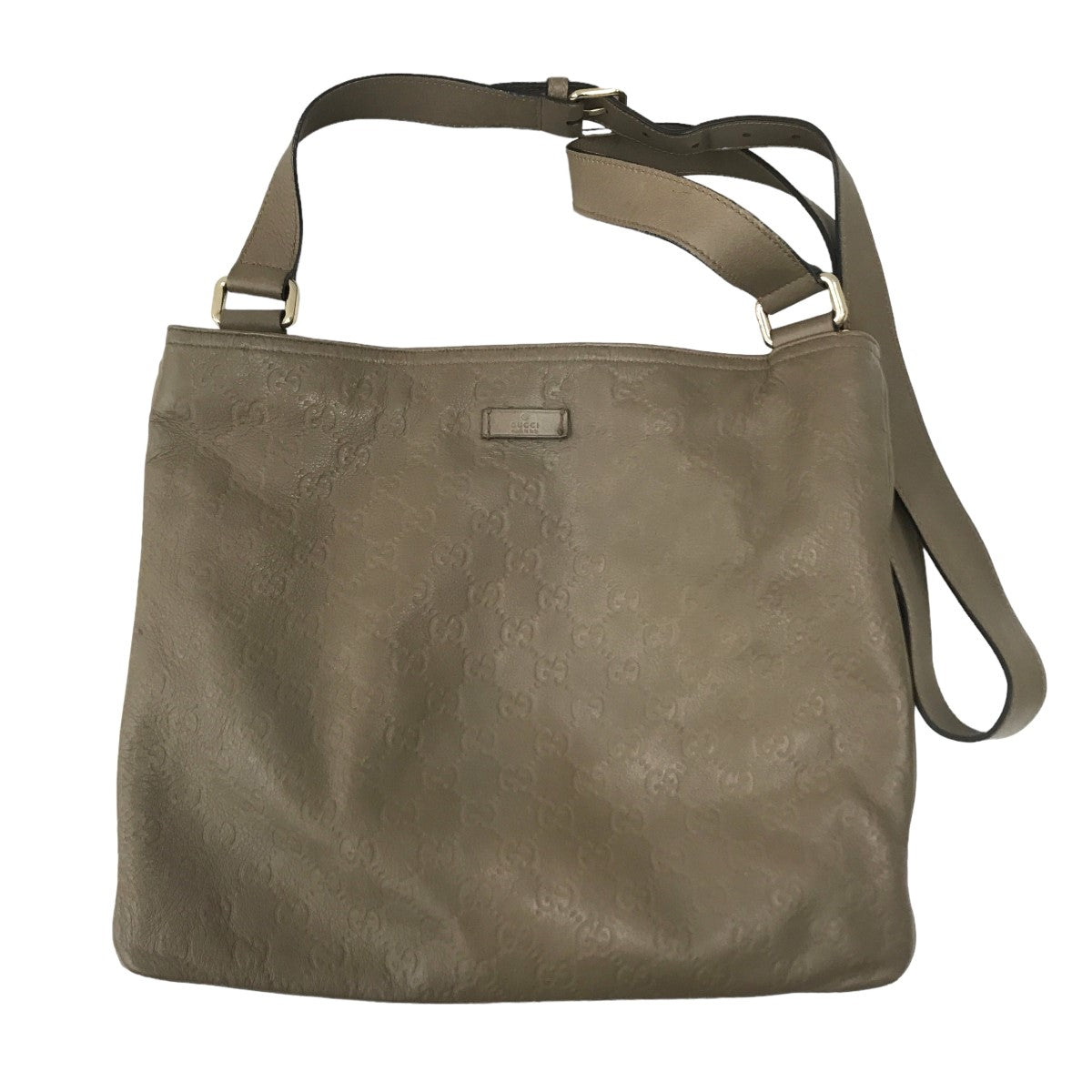 GUCCI(グッチ) GG柄 エンボス レザー ショルダーバッグ 201446