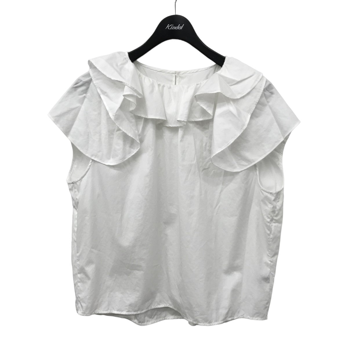 TOMORROW LAND 23SS ドッピオタイプライター フリルカラーブラウス ノースリーブブラウス 14-01-31-01704 古着・中古-1枚目のアイテム画像