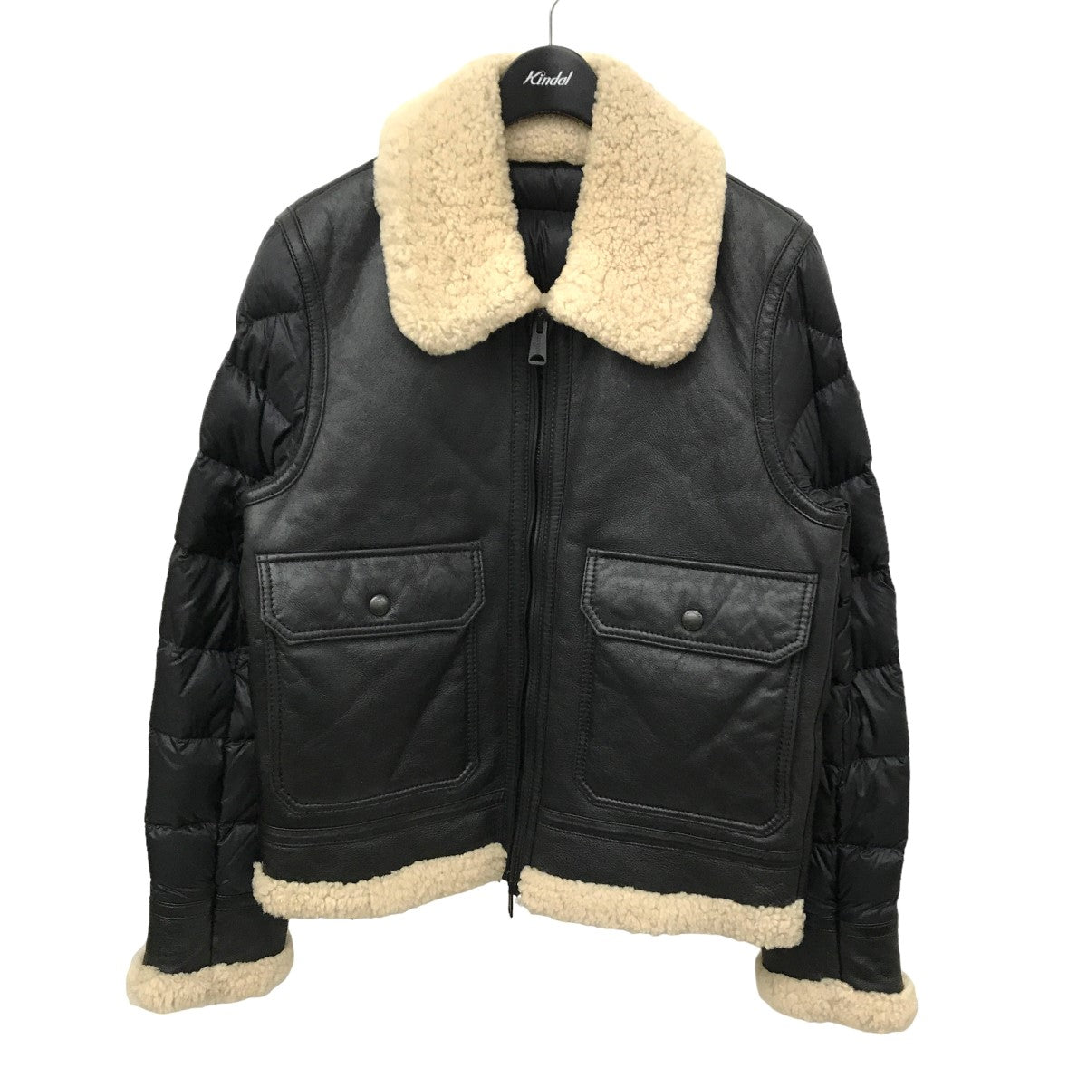 MONCLER(モンクレール) LAREDO ムートンダウンジャケット B20914080385 50171 並行品 B20914080385  50171 ブラック サイズ 2｜【公式】カインドオルオンライン ブランド古着・中古通販【kindal】