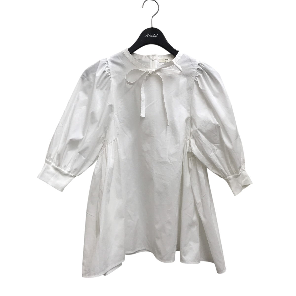 中古】美品 22SS yori ヨリ 半袖 フクレフレアブラウス YR2221-080SM  