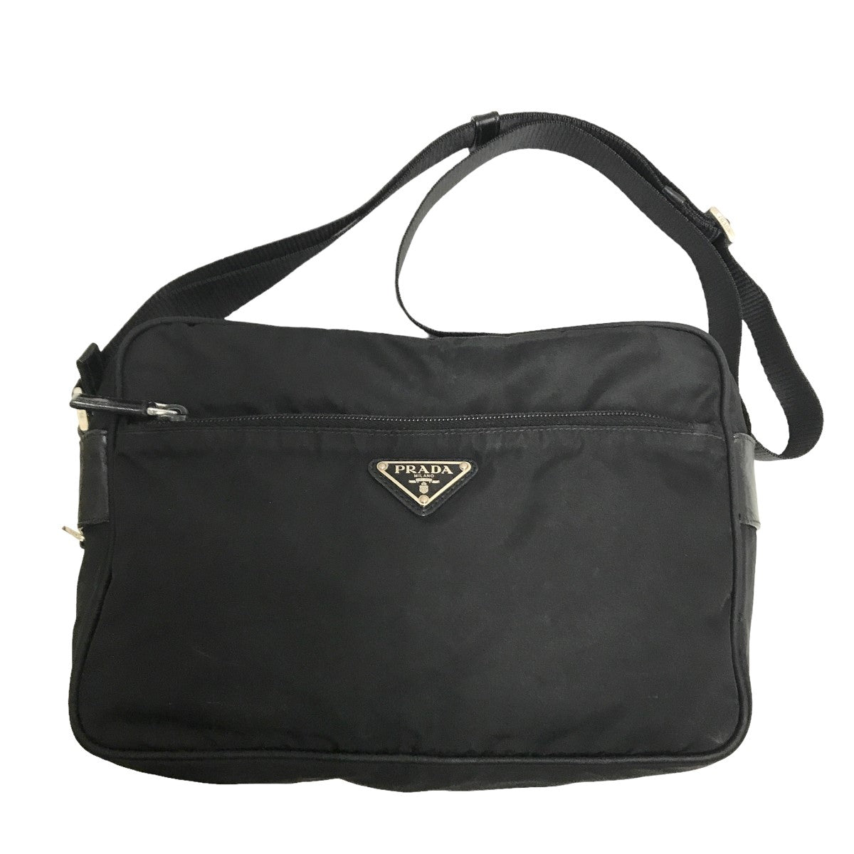 プラダ PRADA ロゴプレート ショルダーバッグ 肩掛け 斜め掛け  