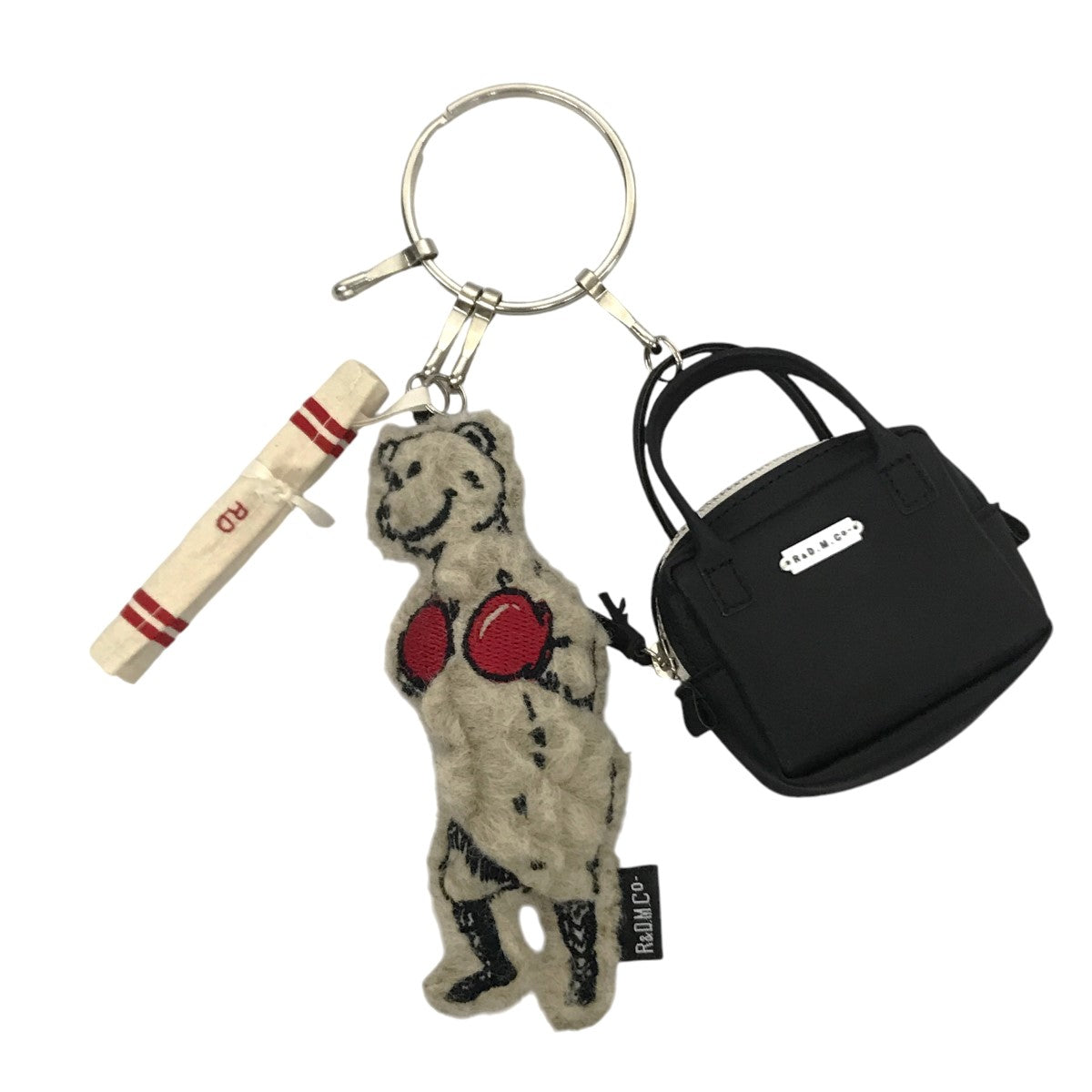 R＆D．M．Co-OLDMAN’S TAILOR(アールアンドディーエムコー／オールドマンズテーラー) CHARM KEY RING キーホルダー  ブラック×ホワイト｜【公式】カインドオルオンライン ブランド古着・中古通販【kindal】