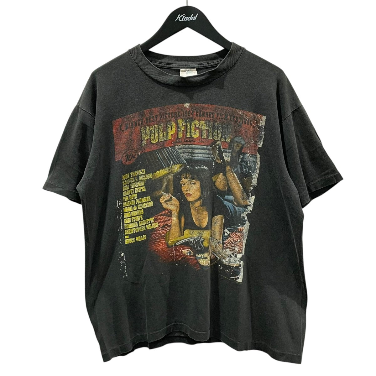パルプフィクション XLサイズ ヴィンテージtシャツ 、ムービーtシャツ 映画tシャツ レオン、pulp fiction VINTAGE(ヴィンテージ) 90s プリントTシャツ PULP FICTION パルプ