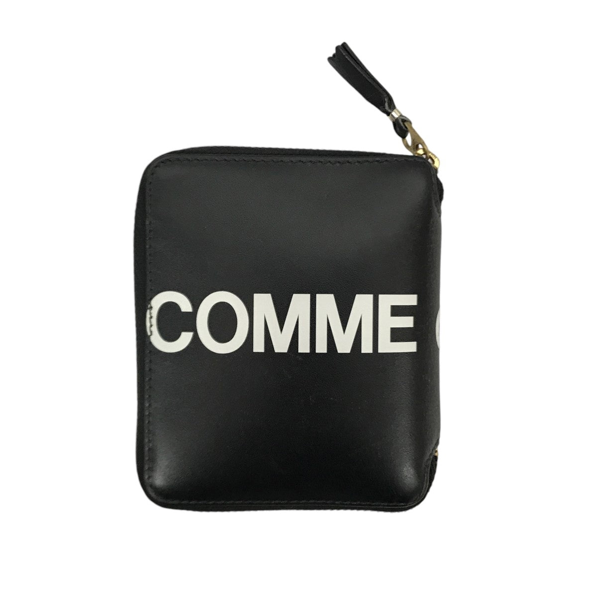 COMME des GARCONS(コムデギャルソン) HUGE LOGO二つ折りZIP財布 ブラック｜【公式】カインドオルオンライン  ブランド古着・中古通販【kindal】