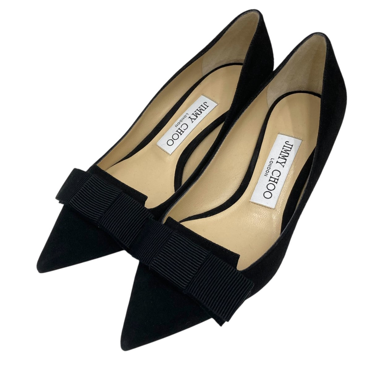 JIMMY CHOO リボンパンプス 古着・中古-1枚目のアイテム画像