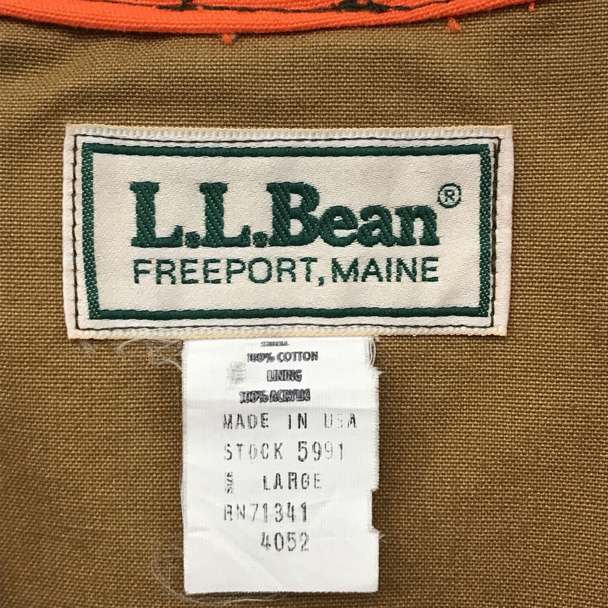 L.L.Bean 古着 ハンティングベスト 古着・中古-3枚目のアイテム画像