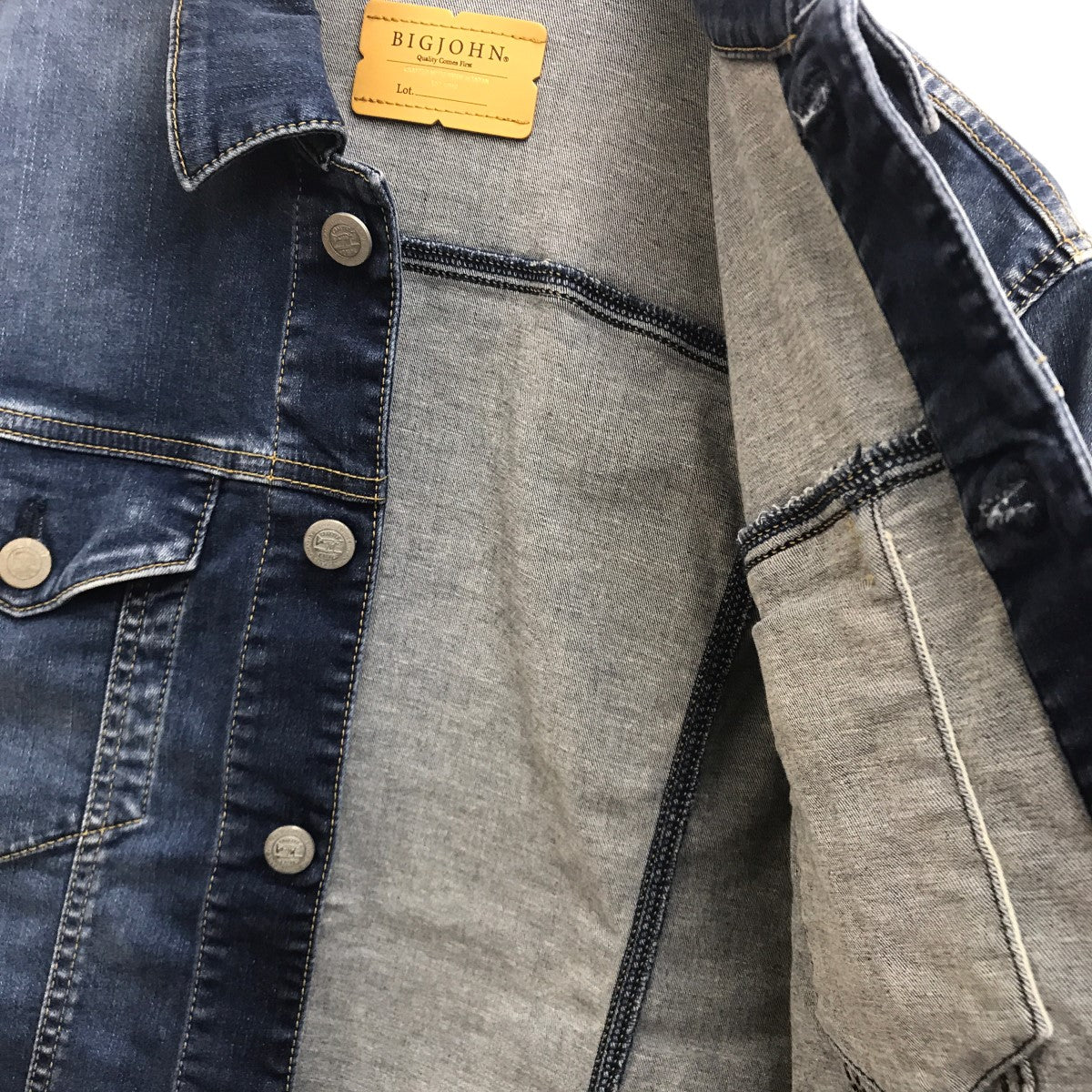 BIG JOHN ハイパーストレッチデニムジャケットBJM601F 古着・中古-5枚目のアイテム画像
