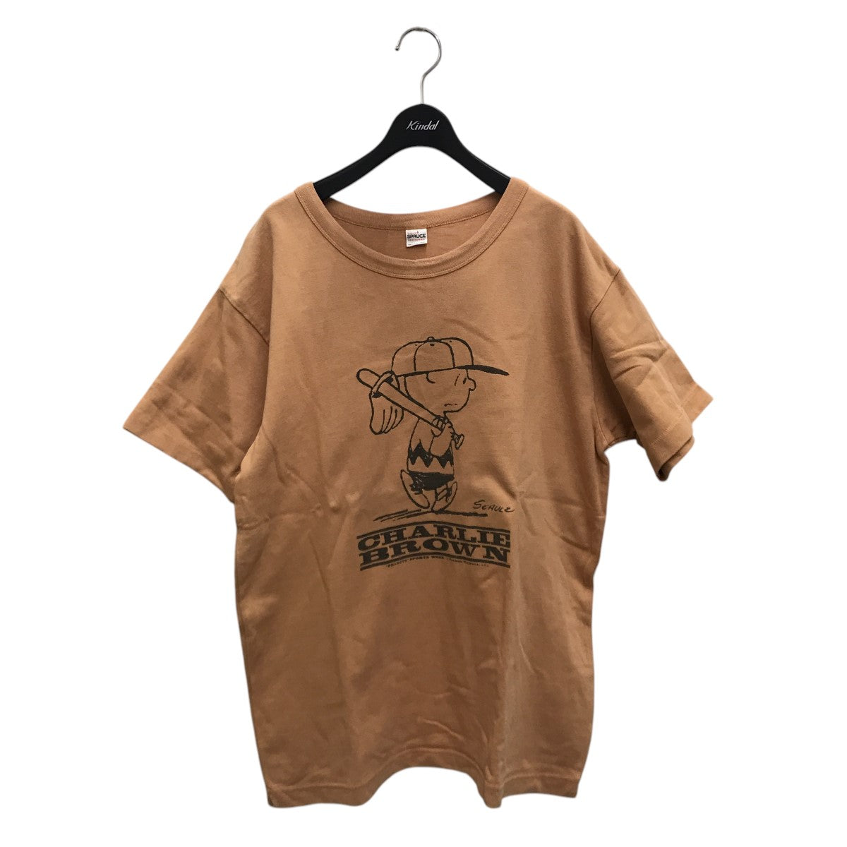 SPRUCE×VINTAGE PEANUTS チャーリーブラウンTシャツ ベージュ