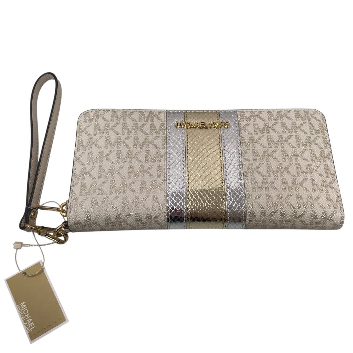 新品未使用品　マイケルコース　折り財布　ベージュ マイケル マイケル コース MICHAEL MICHAEL KORS アウトレット 三