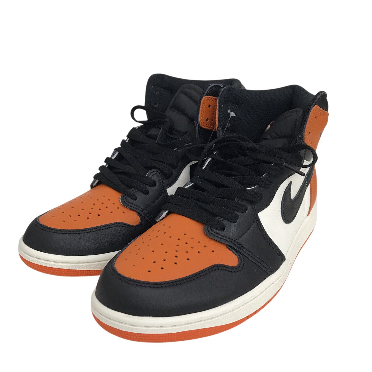 【新品】Jordan エアシューズ ブラック/オレンジ NIKE(ナイキ) Air Jordan 1 High OG Shattered Backboardスニーカー