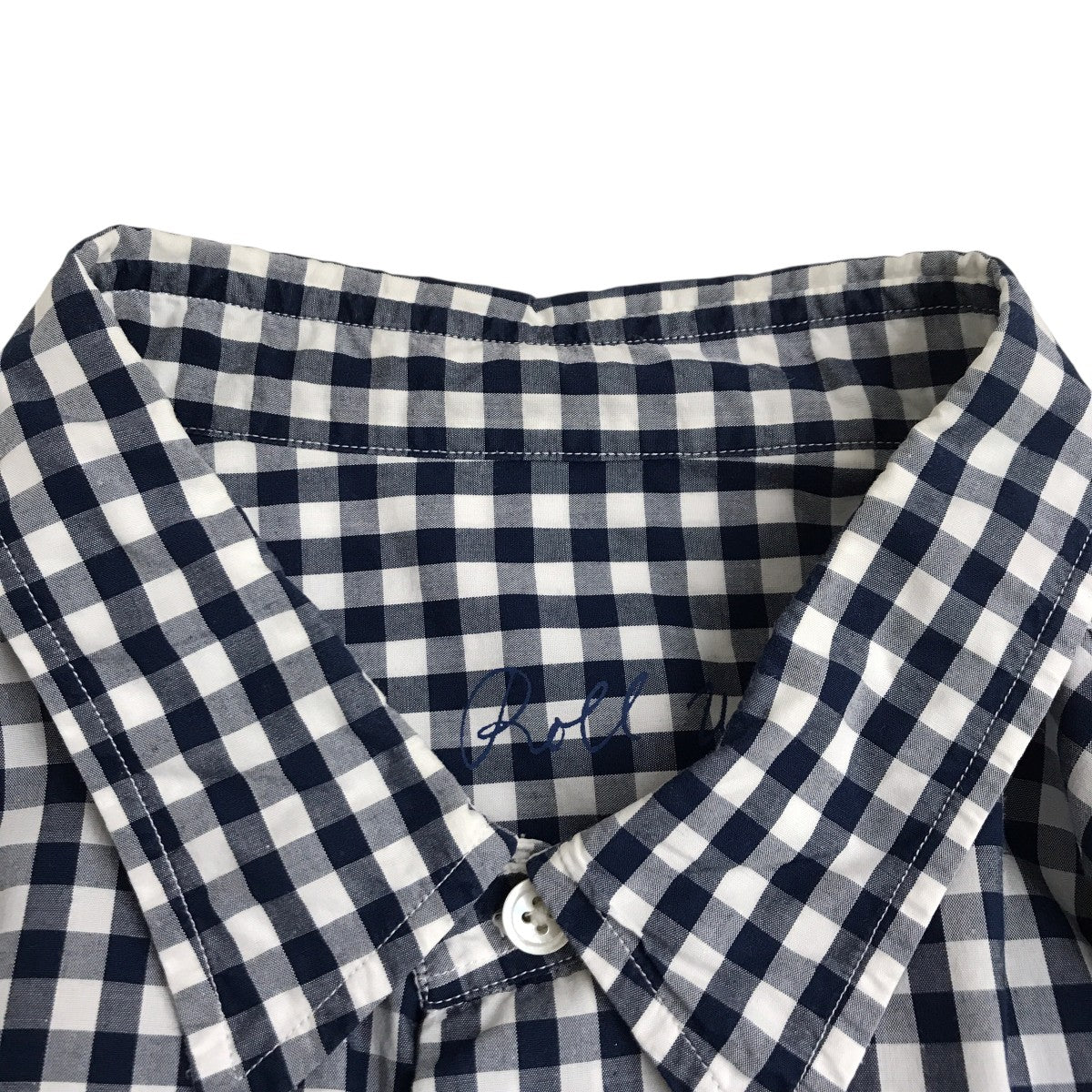 ROLL UP SHIRTギンガムチェックロングスリーブシャツ