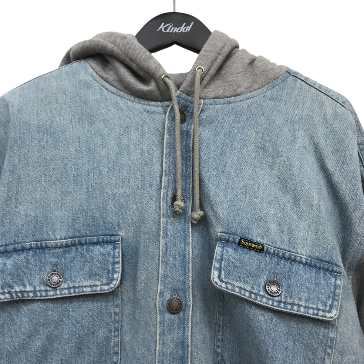 22AWFleece Hooded Denim Shirtジャケット