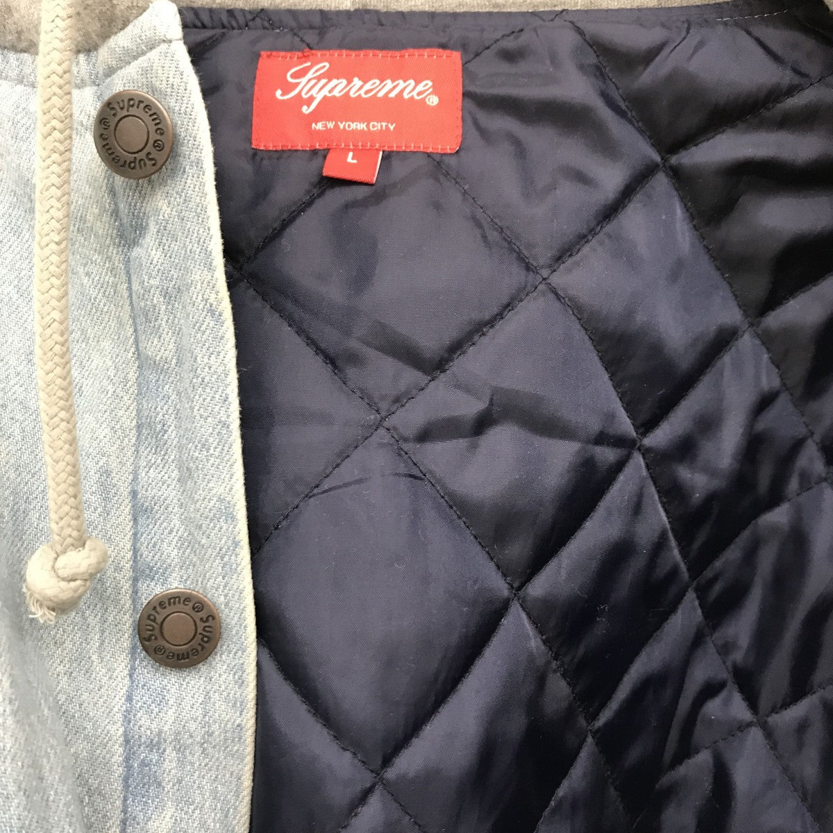 22AWFleece Hooded Denim Shirtジャケット
