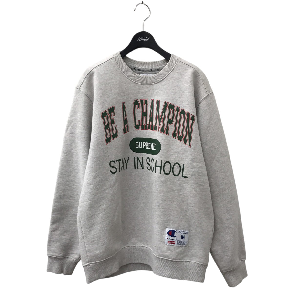Supreme×Champion 18SSSTAY IN SCHOOL CREWNECKトレーナー ライト