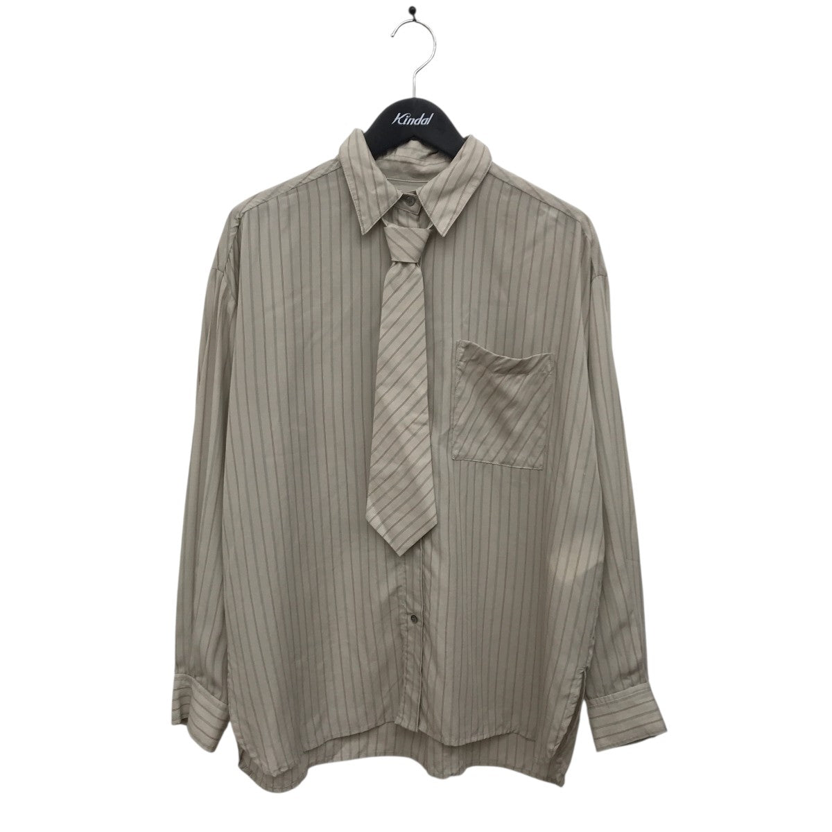 Stripe Tie Shirtネクタイ付きシャツ21242315305