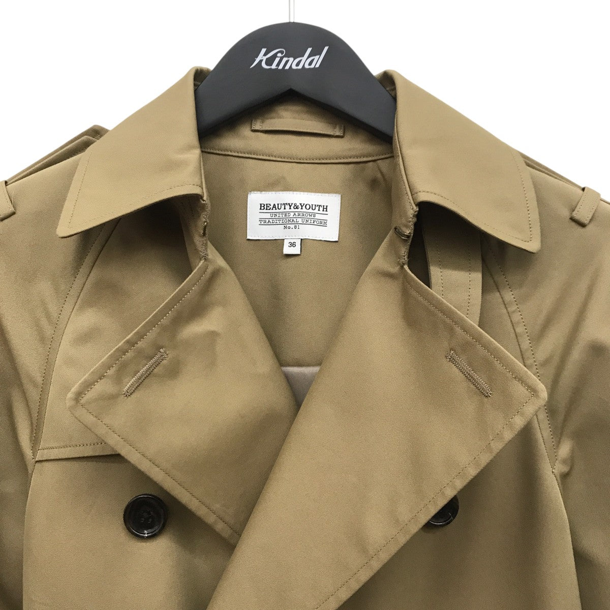 BEAUTY&YOUTH TRADITIONAL 60 2 ラグラントレンチコート1625-209-4312 古着・中古-5枚目のアイテム画像