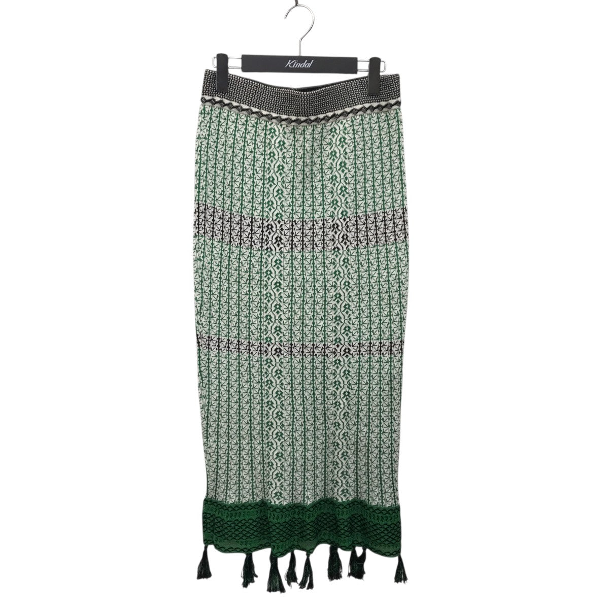 mame kurogouchi(マメクロゴウチ) Rib Jacquard Pedicel Knit Skirt